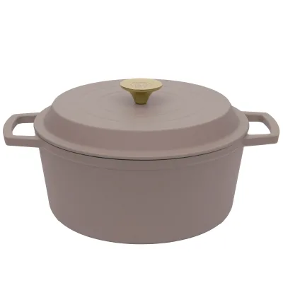 Mareld Støbejernsgryde 5 liter, mat beige