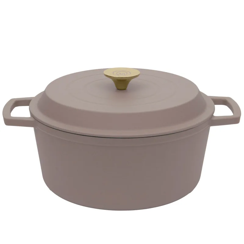 Mareld Støbejernsgryde 5 liter, mat beige