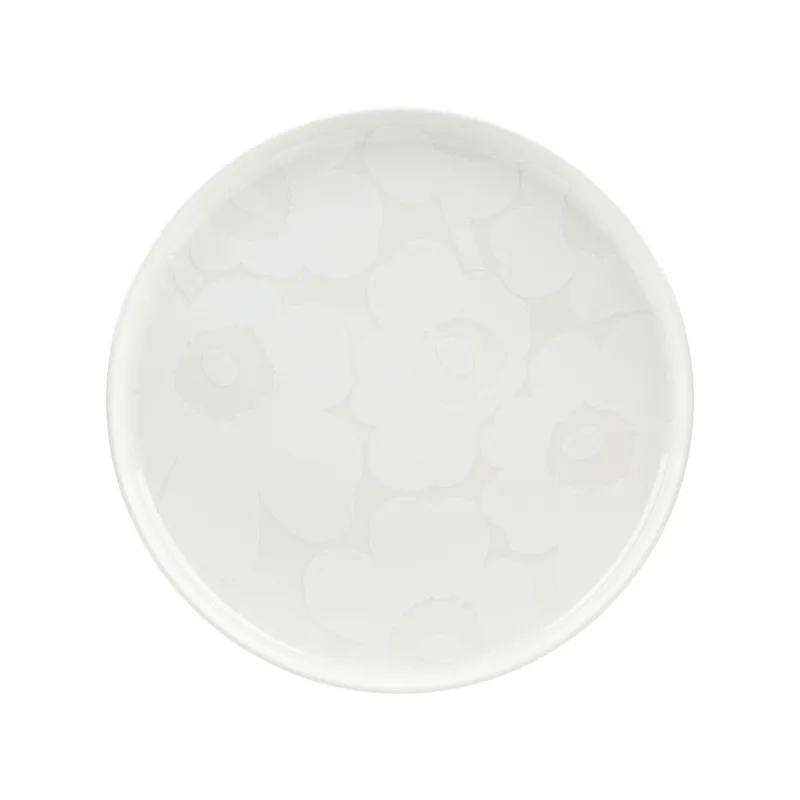 Marimekko Unikko tallerken 25 cm, hvid