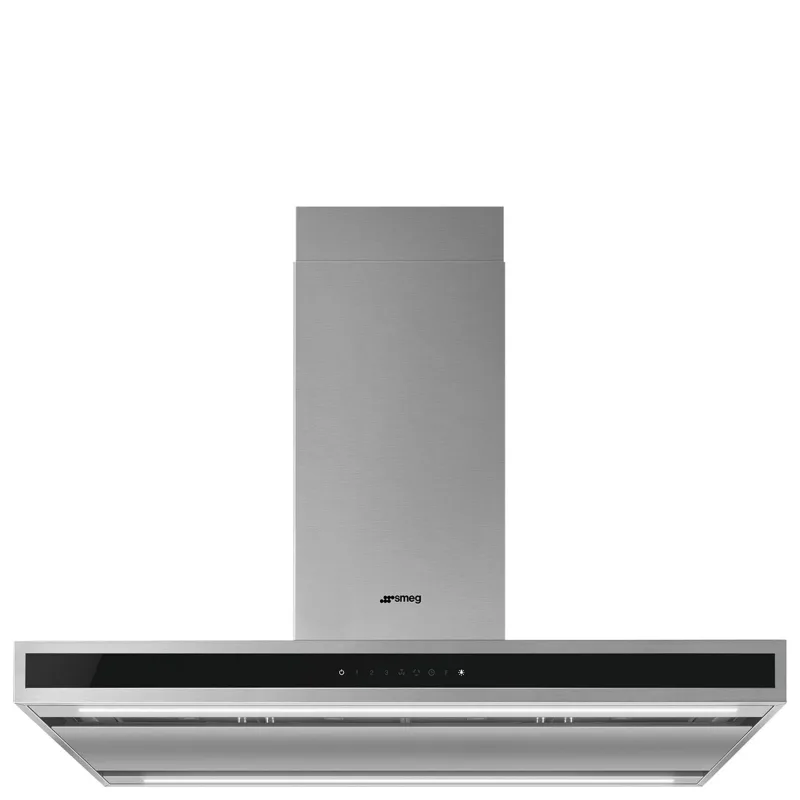 Smeg KLTI9L4X frithængende emhætte 90 cm, rustfrit stål