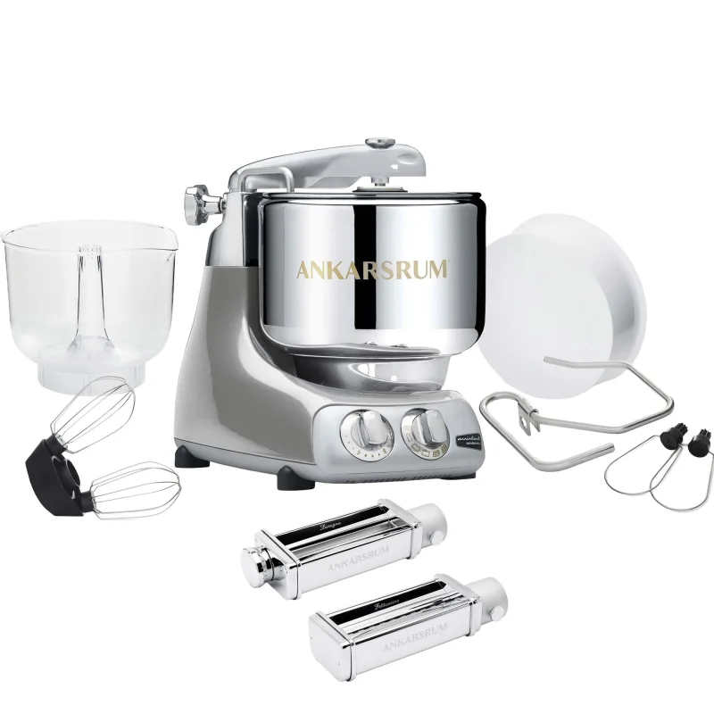 Ankarsrum Assistent Original AKM 6230 køkkenmaskine og pastakit, jubilee silver