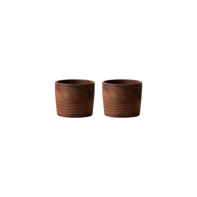 Raw Teak æggebæger 2-pak