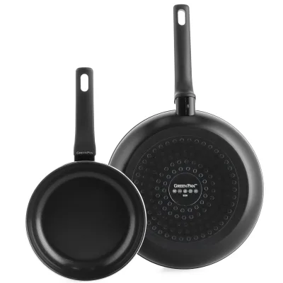 Greenpan Essence stegepandesæt 20 + 28 cm, sort
