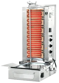 Kebabgrill m. bund motor - EL - 50 kg