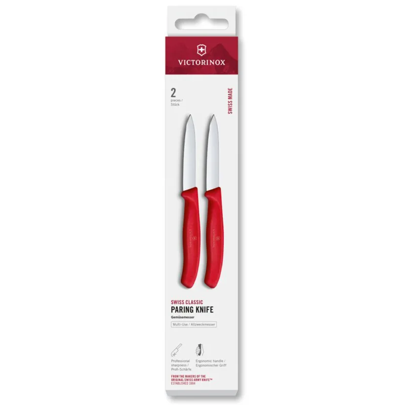Victorinox Swiss Classic urtekniv- og tomatknivsæt 8 cm 2 dele, rød