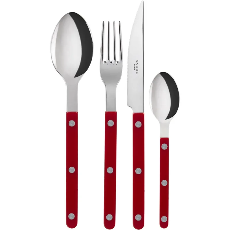 Sabre paris Bistrot Solid bestiksæt 4 dele, burgundy