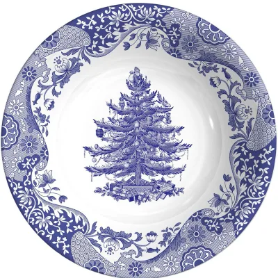Spode Blue Italian Christmas Tree Skål 20 cm