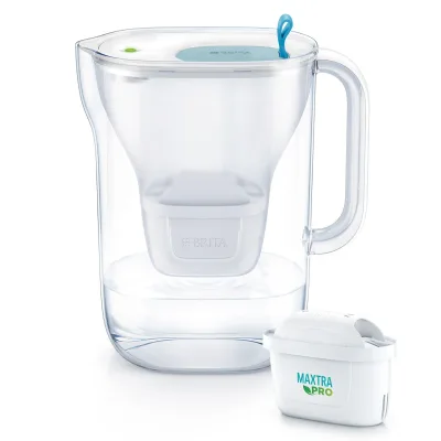 Brita Style vandfilterkande, blå + 3 filtre