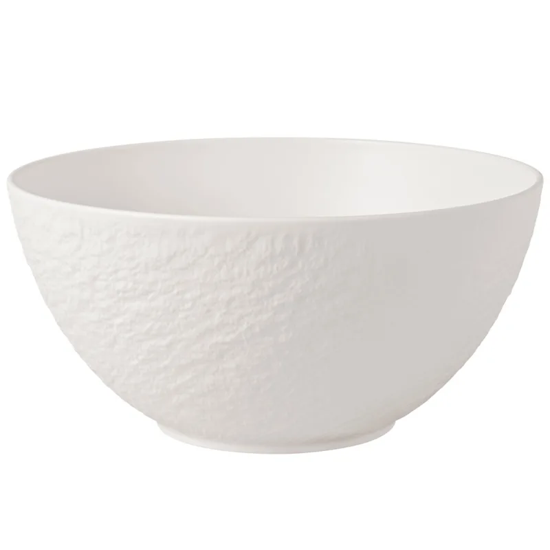 Villeroy & Boch Manufacture Rock Blanc Salatskål Ø24 cm, hvid