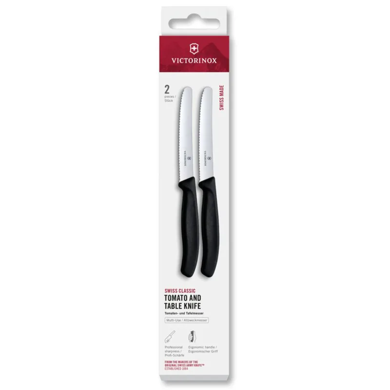 Victorinox Swiss Classic tomatkniv 11 cm 2-pak, sort