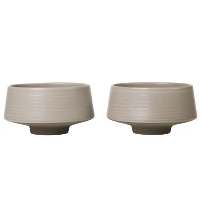 Broste Miko Skål, warm grey, 2 stk.