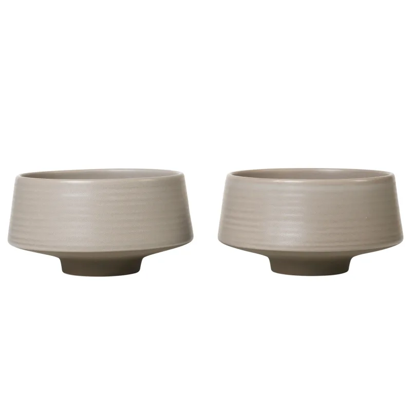 Broste Miko Skål, warm grey, 2 stk.