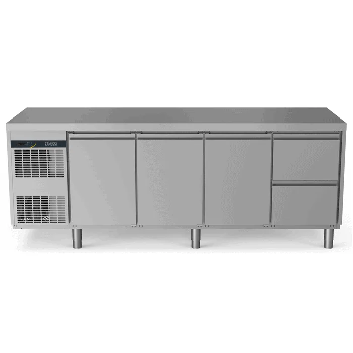 Zanussi kølebord 590L - 3 låger og 2x½ skuffer