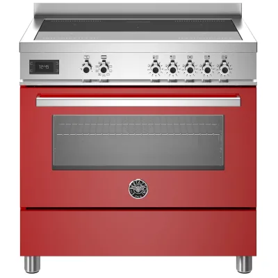 Bertazzoni PRO95I1EROT Professional induktionskomfur med ovn, 90 cm, rød