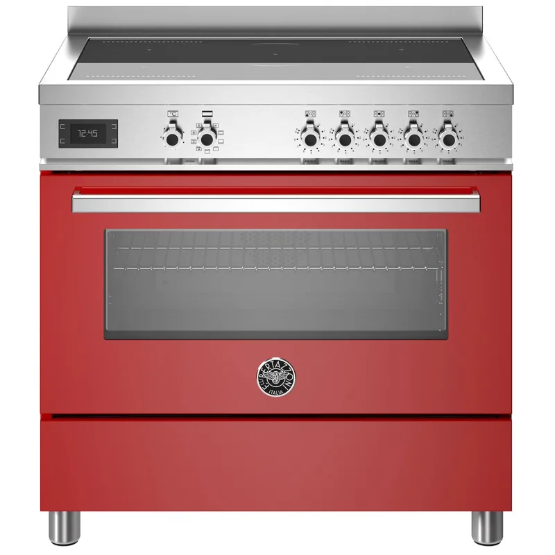 Bertazzoni PRO95I1EROT Professional induktionskomfur med ovn, 90 cm, rød