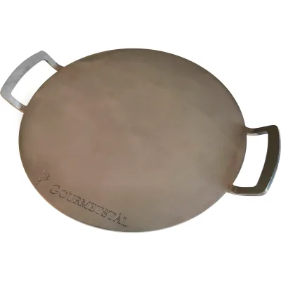 Gourmetstål Rundt pizzastål med greb, 33 cm.