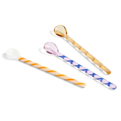 Hay Spice glassker, 12 cm, 3-pak, amber/light pink/white