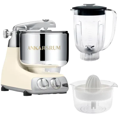 Ankarsrum Assistent AKM6230 + mixerkanna & citruspress, light créme