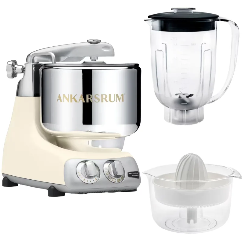 Ankarsrum Assistent AKM6230 + mixerkanna & citruspress, light créme