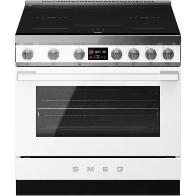 Smeg Portofino CPF90I1PWH2 induktionskomfur med ovn 90 cm, hvid