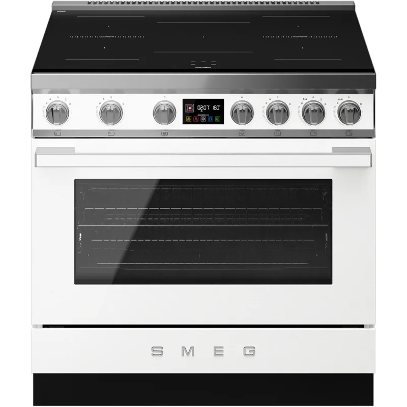Smeg Portofino CPF90I1PWH2 induktionskomfur med ovn 90 cm, hvid