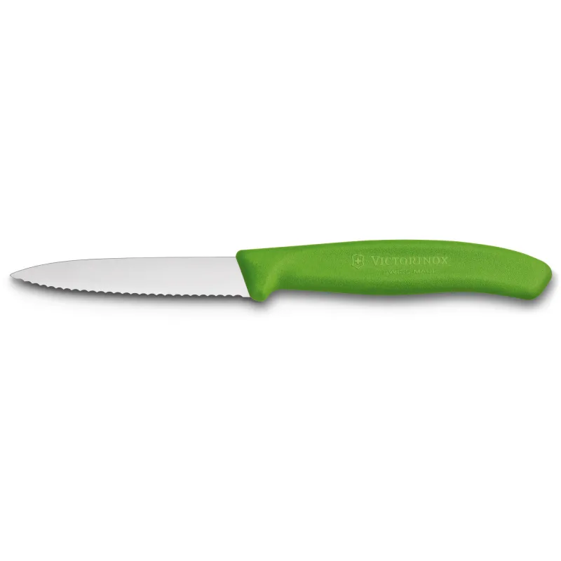 Victorinox Takket urtekniv med nylonskæfte, 8 cm., grøn