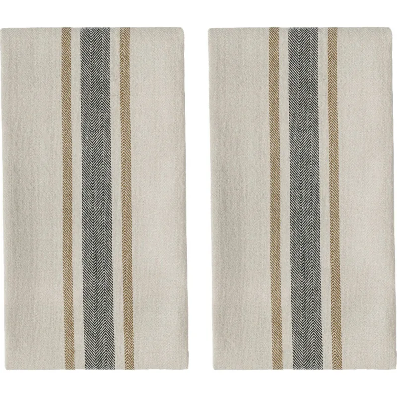 Oyoy living design Linu viskestykke, sort, 2 stk.
