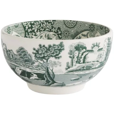 Spode Heritage Green Italian skål 11 cm, grøn/hvid