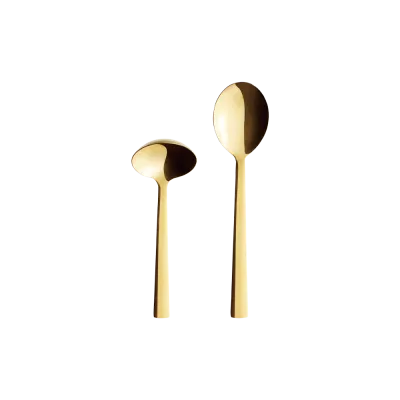 Raw serveringssæt 2 dele (sauce- og kartoffelske) - Guld