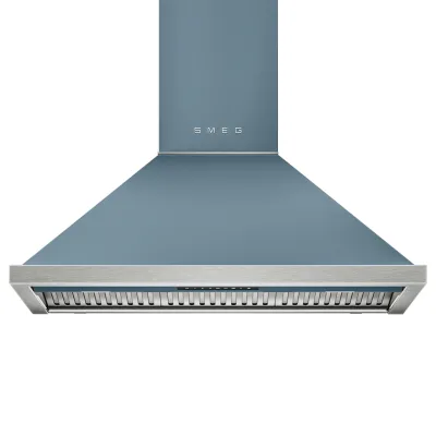 Smeg Portofino KCU94SBM væghængt emhætte 90 cm, storm blue