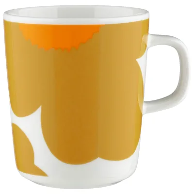 Marimekko Iso Unikko krus 2,5 dl, hvid/karamel/orange
