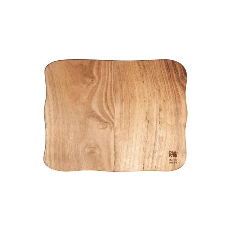 Raw Teak skærebræt - 40x30 cm