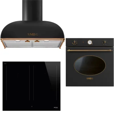 Smeg Colonial Hvidevarepakke, antracit