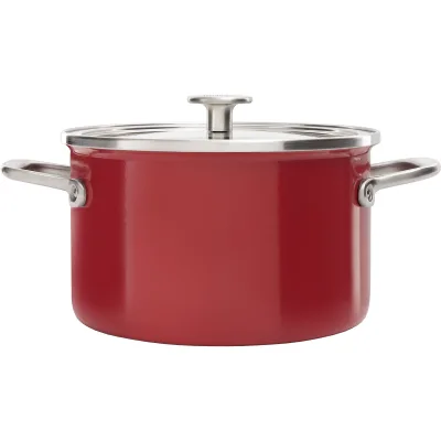 Kitchenaid Cookware Collection Gryde m/låg 20 cm, rød