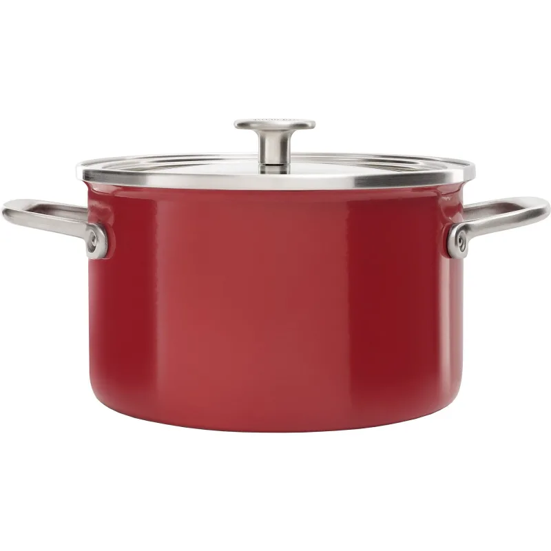Kitchenaid Cookware Collection Gryde m/låg 20 cm, rød