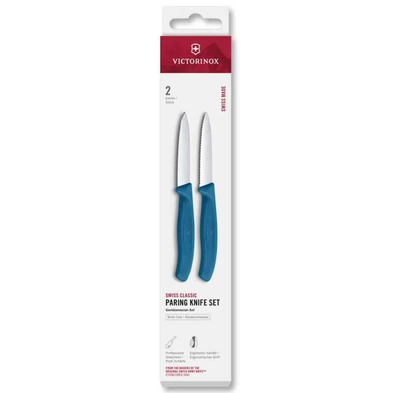 Victorinox Swiss Classic urtekniv 8 cm 2-pak, blå