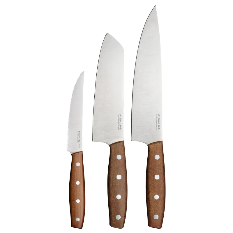 Fiskars Folken knivsæt 3 dele, træ