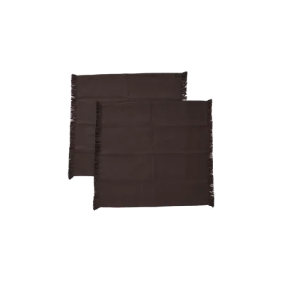Umami stofserviet 45x45 cm 2-pak - Sort/brun