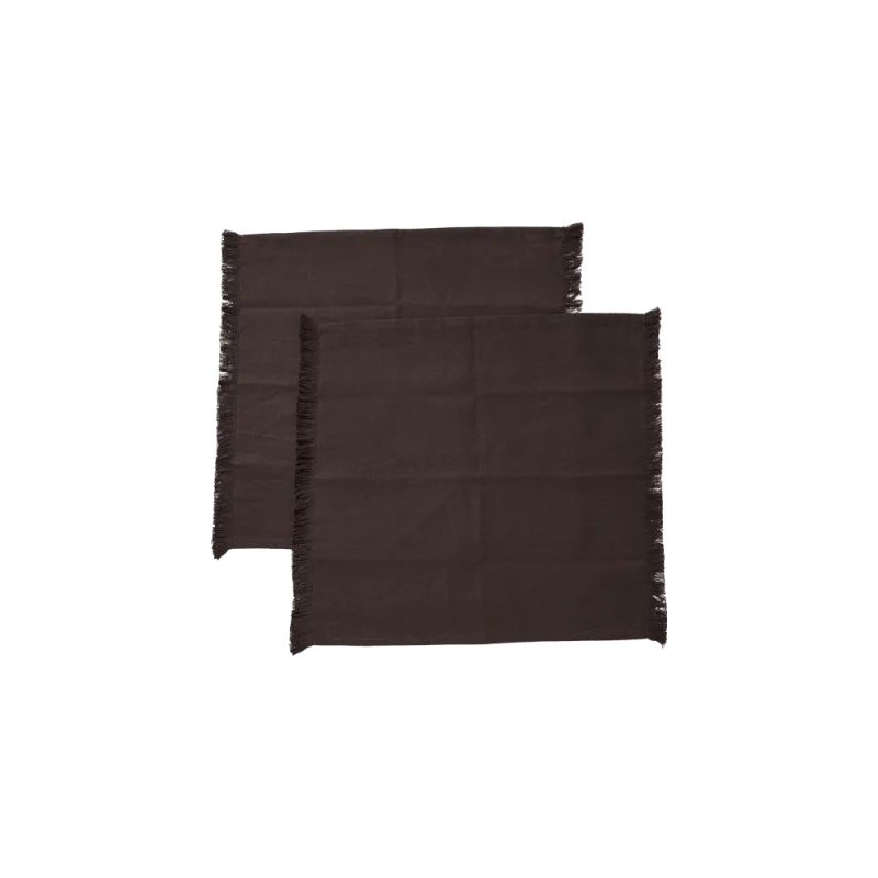 Umami stofserviet 45x45 cm 2-pak - Sort/brun