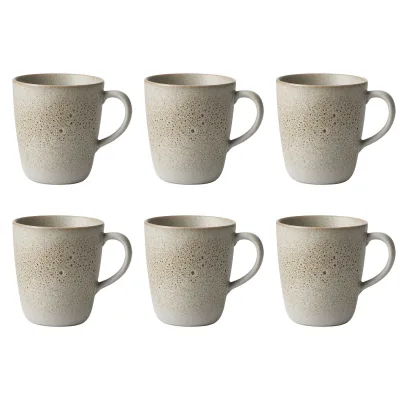 Aida Raw krus med hank 35 cl, beige, 6 stk.