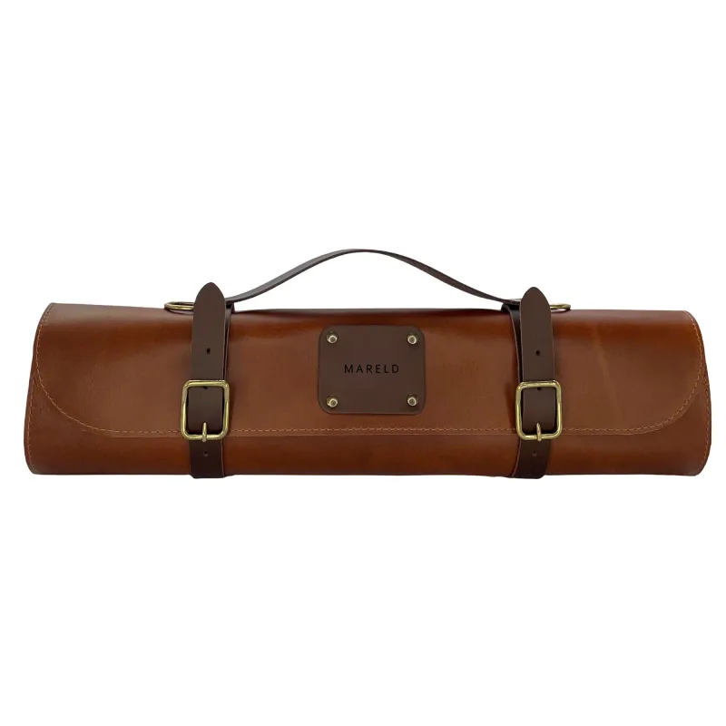 Mareld Knivtaske med 7 rum, cognac