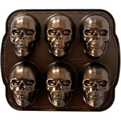 Nordic ware Haunted Skull bageform, til 6 kager