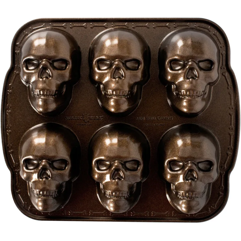 Nordic ware Haunted Skull bageform, til 6 kager