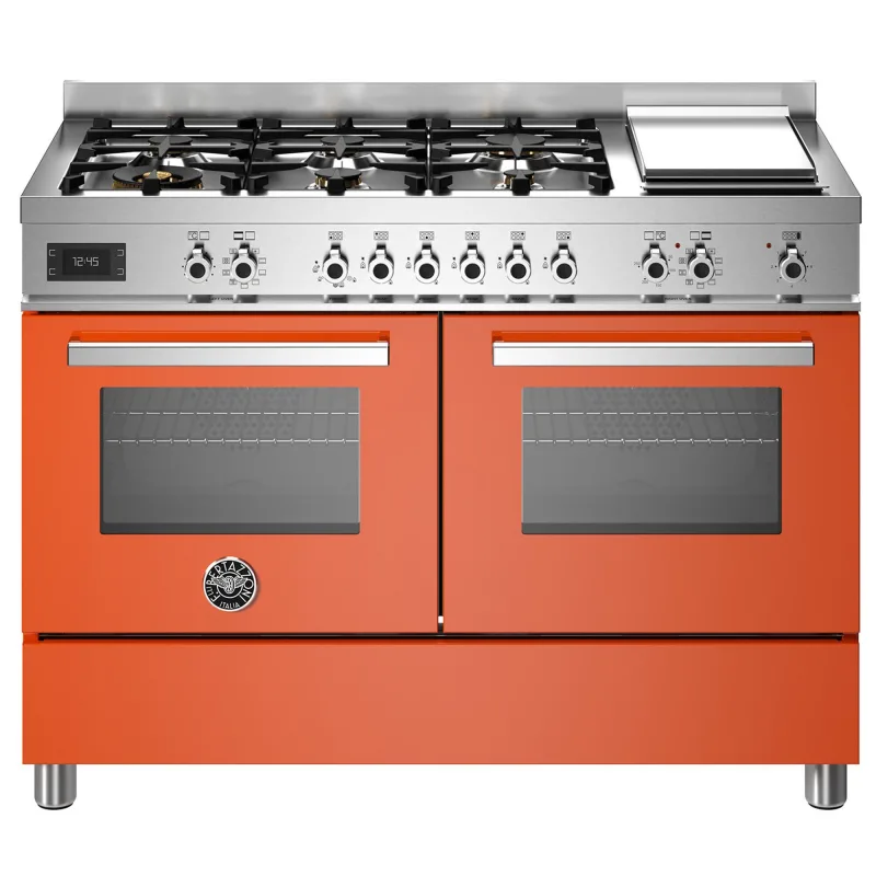 Bertazzoni PRO126G2EART Professional gaskomfur, 120 cm, orange