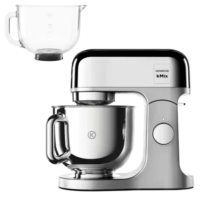 Kenwood kMix KMX760CH køkkenmaskine med ekstra glasskål 5 liter, krom