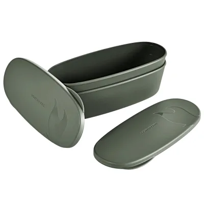 Light my fire Snapbox oval beholder, sage green, 2-stk.
