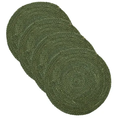 House doctor Circle bordskåmatte 38 cm, grøn/natur