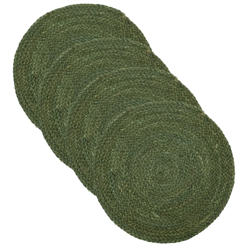 House doctor Circle bordskåmatte 38 cm, grøn/natur