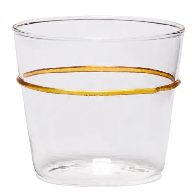 Hübsch Orbit Drikkeglas, klar/gul