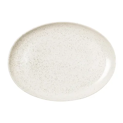 Broste Nordic Vanilla oval tallerken 35,5 x 26,5 cm